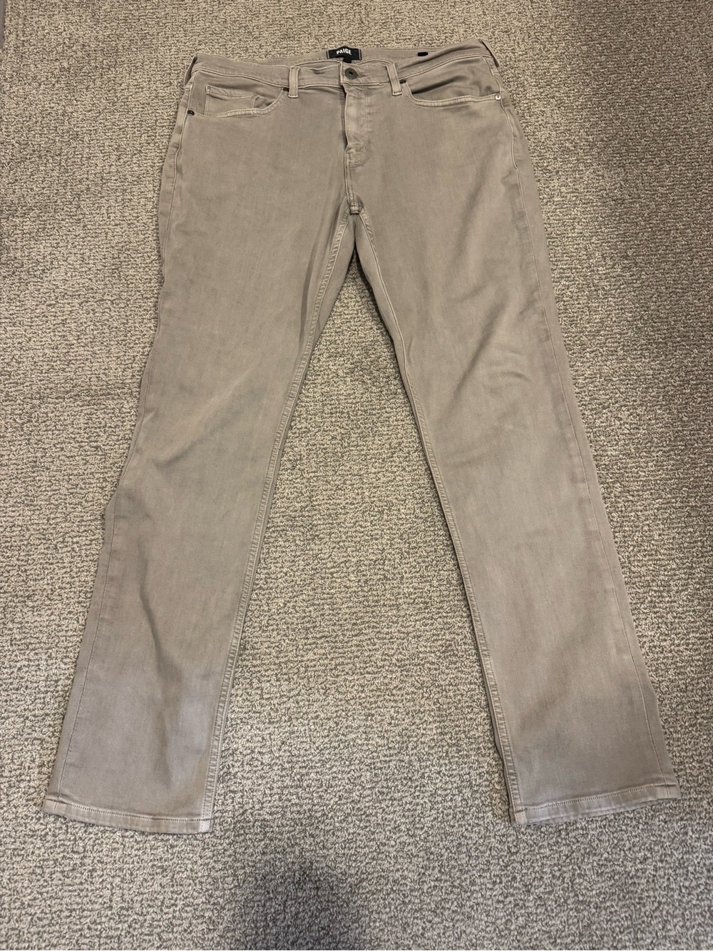 PAIGE Men's Tan Straight-Leg Jeans